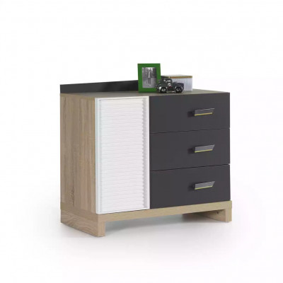 Sada dětského nábytku ze šedého dřeva do dětského Zimmer 10 kusů