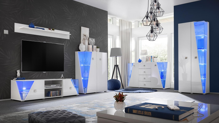 Sada nábytku do obývacího pokoje 5 dílná Komoda Luxusní TV stojan Moderní design obývacího pokoje