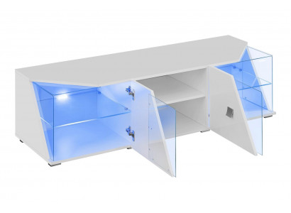Sada moderní bílé stěny do Wohnzimmer Zimmer s televizorem a vitrínou