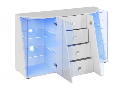 Sada luxusního nábytku do Wohnzimmer Zimmer se skříní, vitrínou a policí 3 ks.