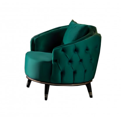 Szary-zielony designerki kanapa Chesterfield 2x kanapa trzyosobowa fotel