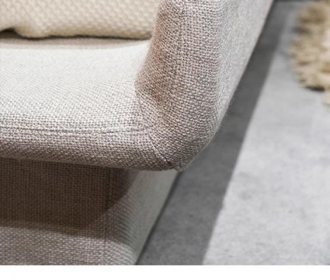 Luxusní béžová moderní čalouněná postel pohodlná elegantní