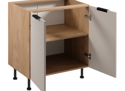 Mobilní kuchyňský stůl pod pracovní deskou se dvěma dveřmi