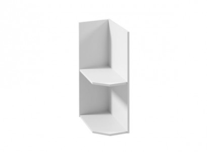 Kuchyňský rohový otevřený regál dřevěný