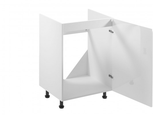Mobilní skříňka pod dřez, bílá kuchyňská skříňka