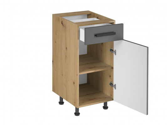 Kuchyňská skříň se zásuvkami a policemi