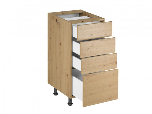 Komoda s podkladovými zásuvkami a čelními zásuvkami do kuchyně