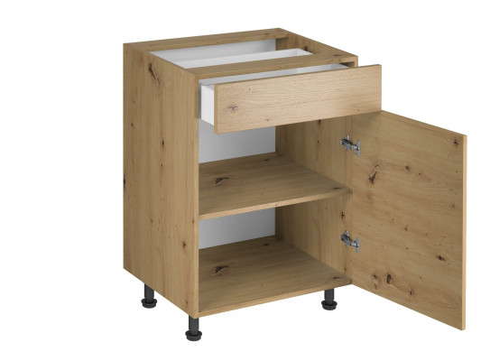 Mobilní kuchyně se zásuvkou a spodními policemi