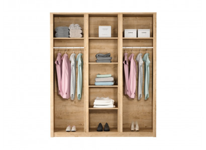 Textilní skříň se 2 tyčemi na oblečení