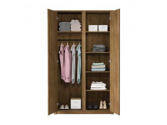 Skříň na oblečení z textilu se zrcadlem