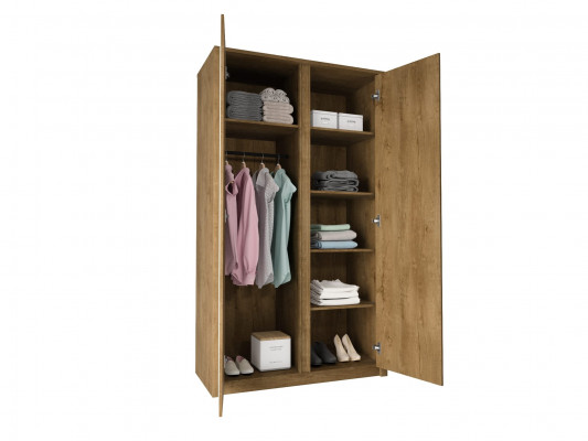 Skříň na oblečení z textilu se zrcadlem