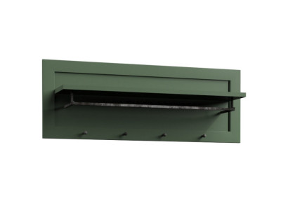 Nástěnný věšák na oblečení s policí a tyčí na oblečení