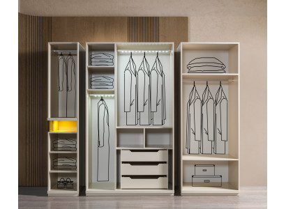 Kleiderschrank 251 cm modern Schlafzimmer großer Schrank