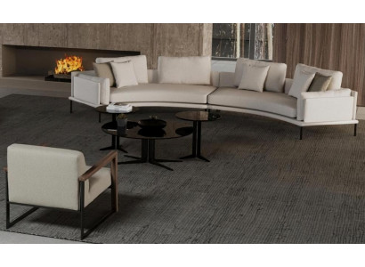 Sofa mit Sessel für das Wohnzimmer Ästhetik des Komforts in jeder Linie