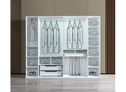 Kleiderschrank Schlafzimmer 255 cm modern großer Schrank