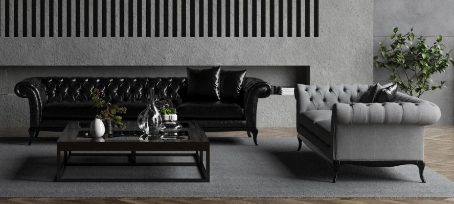 2x Sofa in modernem Design Stilvoller Komfort für Ihr Wohnzimmer