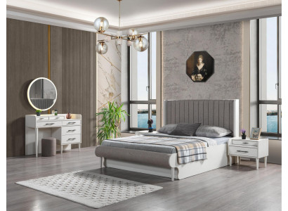 Komplettschlafzimmer modern 5tlg. Bett Nachttische Schrank