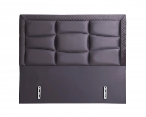 Grau modernes Bett mit Matratze aus Textil und Holz