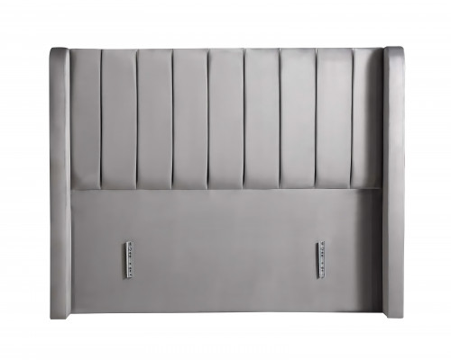 Elegantes Bett mit Matratze aus Textil in Beige