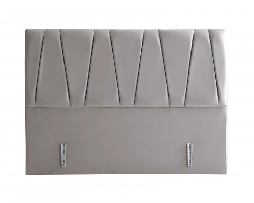 Elegantes graues Bett mit Matratze im modernen Stil