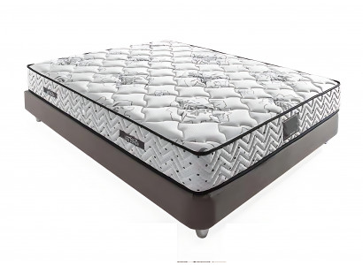 Grau Textilbett mit Matratze modernes Design