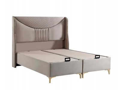 Das Bett mit Matratze im modernen Stil wird jedes Schlafzimmer verschönern.