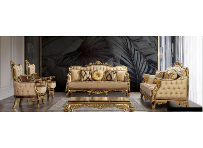 Sofagarnitur 3+3+1+1 Sitzer Couchtisch Sofa Sofas Sessel Garnitur Couch Set 5tlg