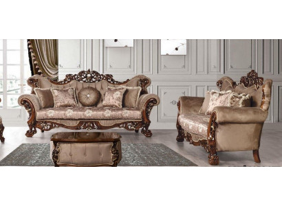 Sofagarnitur 3+3+1+1 Sitzer Couchtisch Garnitur Sessel Sofas Sitz Stoff Set 5tlg