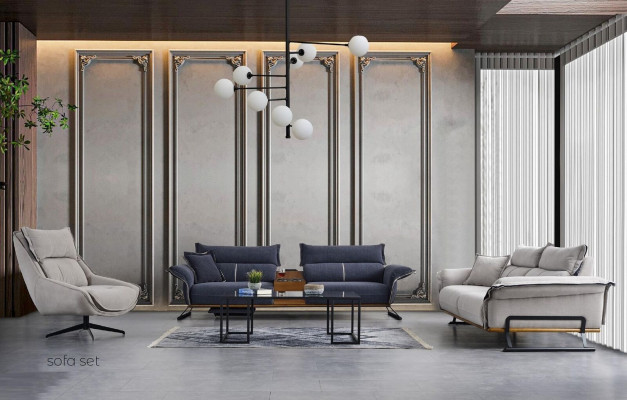 Drehbarer Sessel Luxus Ohrensessel Loft Möbel Design Stuhl Einsitzer Sofa Couch