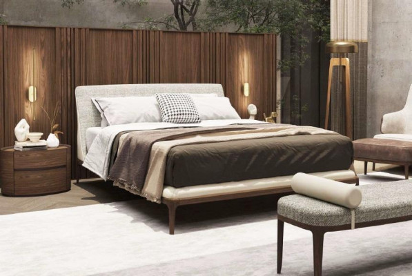 Weißes Bett Luxus Betgestell Moderne Schlafzimmermöbel Holzgestell