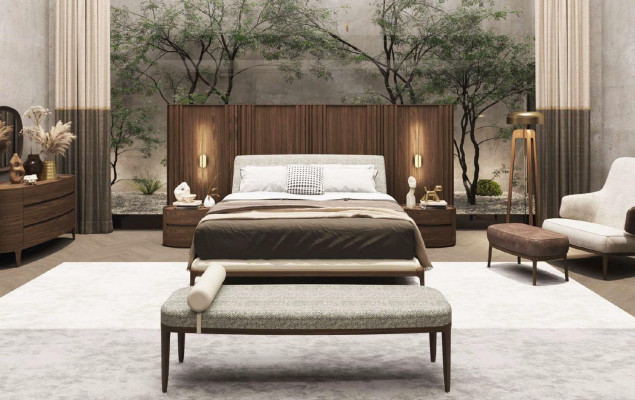 Designer Holz Nachttisch Modernes Design Echtholz Schlafzimmer Möbel