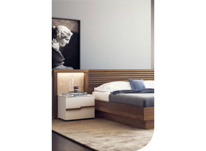 Walnuss Natur Nachttisch Schlafzimmer Beistelltische Luxus