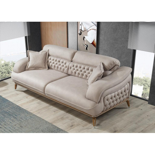 Dreisitzer Sofa 3 Sitzer Luxus Sofas Wohnzimmer Modern Design Textil