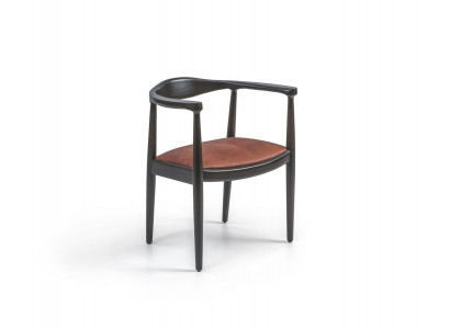Design Möbel Stuhl mit Armlehnen Holzstuhl Neu Einrichtung Polster Sitz