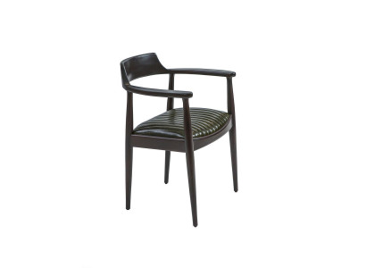 Esszimmer Design Stuhl mit Armlehnen Neu Möbel Sitz Schwarz Holzstuhl