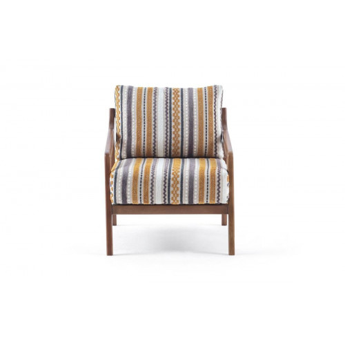 Wohnzimmer Lounge Designer Modern 1-Sitzer Sofa Stoffsofa mit Kissen