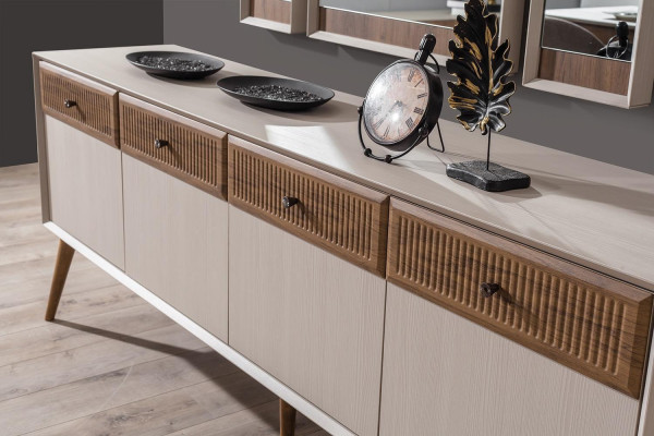  Neuheit in Esszimmer Modern Set Besteht aus Anrichte und 3x Spiegel
