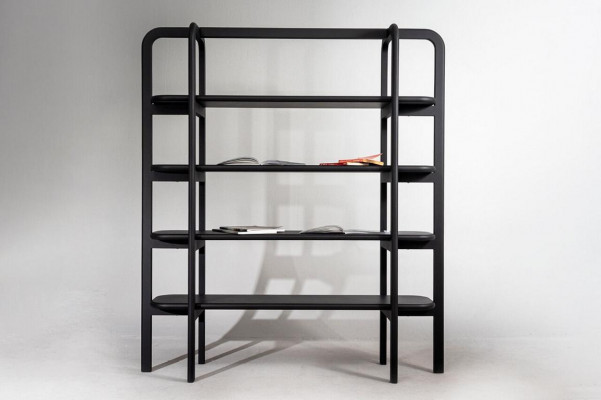  Stabiles Holzllregal Schwarz im Industrial Design mit Vintage-Charme