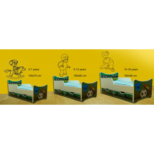Kinderbett Jugendbett Bett Betten mit Schublade VMotive 140x70 - 160x90 - 180x90