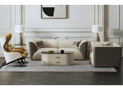 Garnitur 3+2 Sitzer Couchtisch Beistelltisch Wohnlandschaft Sofa Couch 3tlg