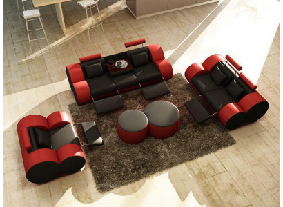Moderne Wohnzimmer Couch Sitz Polster Garnitur Sofas 3+2+1 Design