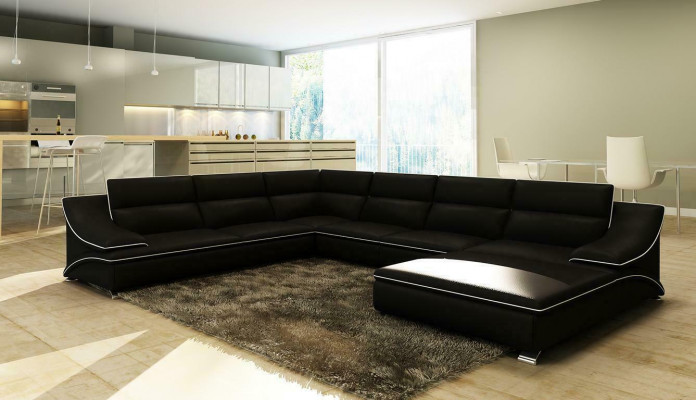 Design XXL Big Ecken Polster Eck Sofa Couch Leder Sofas Garnitur