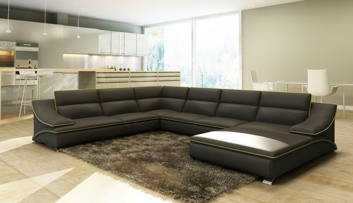 Design XXL Big Ecken Polster Eck Sofa Couch Leder Sofas Garnitur