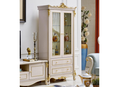 Vitrine Glas Schrank Wohnzimmer Schaufenster 2türige Vitrinen Barock Sofort