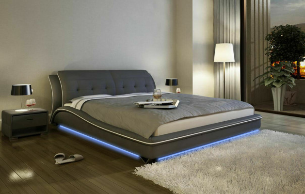 Modernes Design Bett XXL Betten Luxus Stil Doppel Hotel Leder 