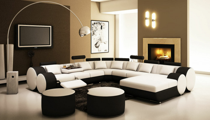 Multifunktions Ledercouch Sitz Polster Wohnzimmer Leder Dekor Garnitur Sofa