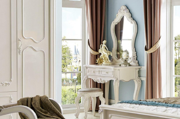 Tisch Klassische Konsole Spiegel Schminktisch Schlafzimmer Kommode