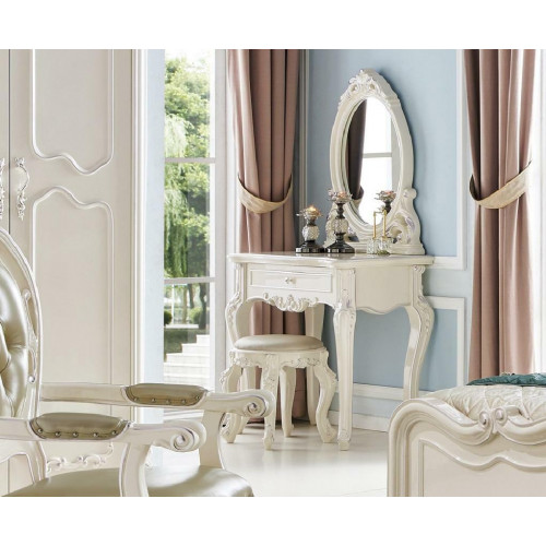 Schminktisch mit Hocker Spiegel Tisch Frisier Schminkspiegel Make Up