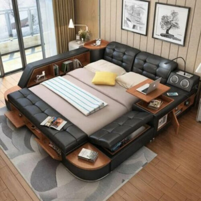 BETT MULTIFUNKTION - TRESOR - SOUND DOPPEL HOTEL HOCKER - USB - BETT - BETTEN