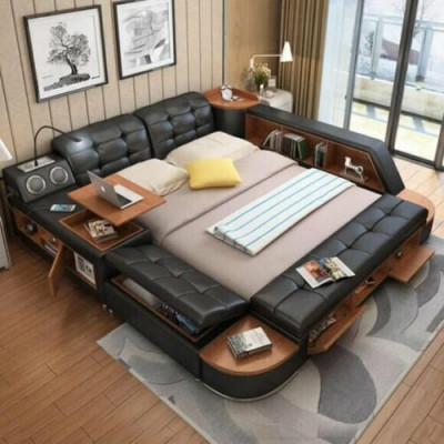 BETT MULTIFUNKTION - TRESOR - SOUND DOPPEL HOTEL HOCKER - USB - BETT - BETTEN